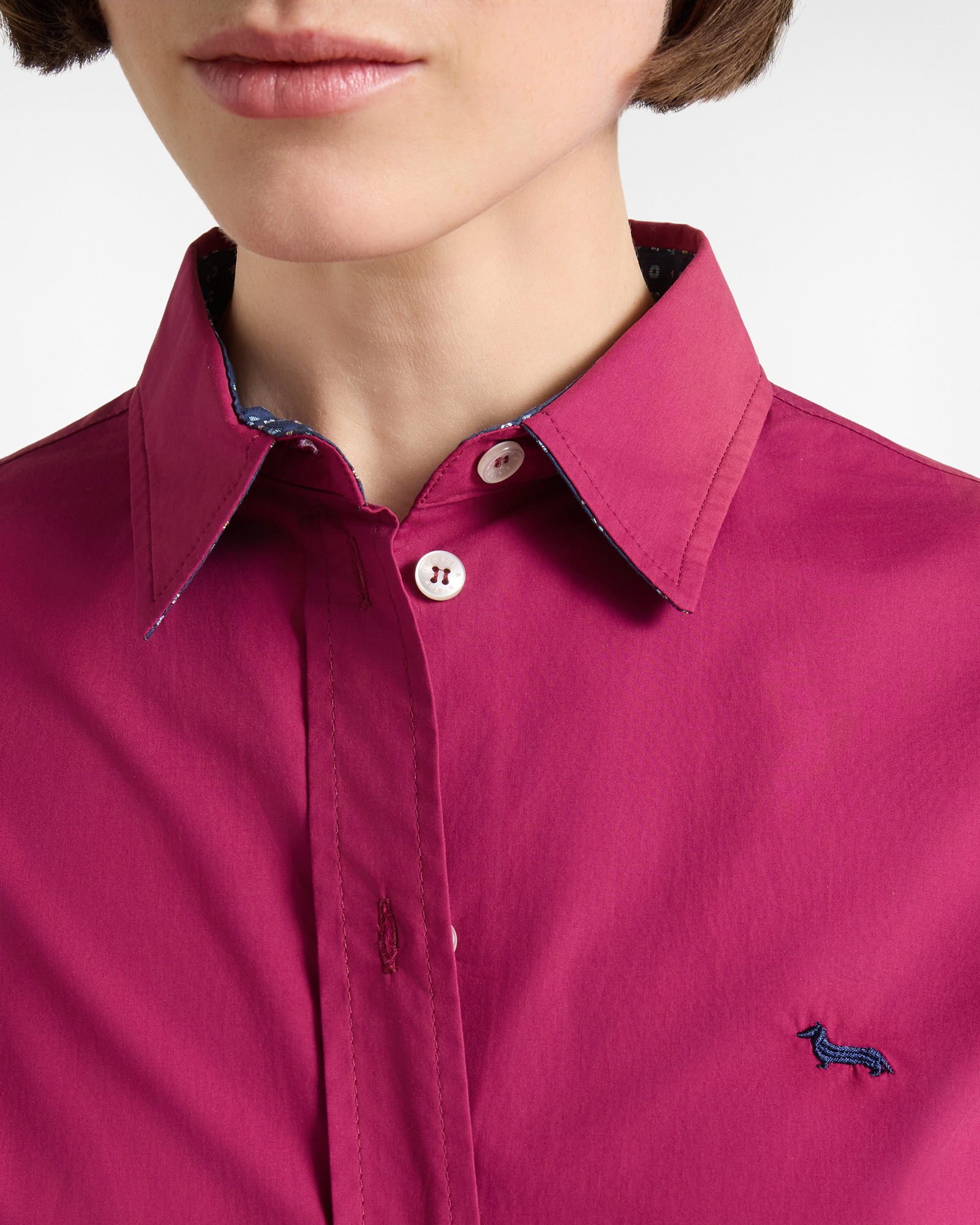 Camicia donna morbida con contrasti — Indian rose