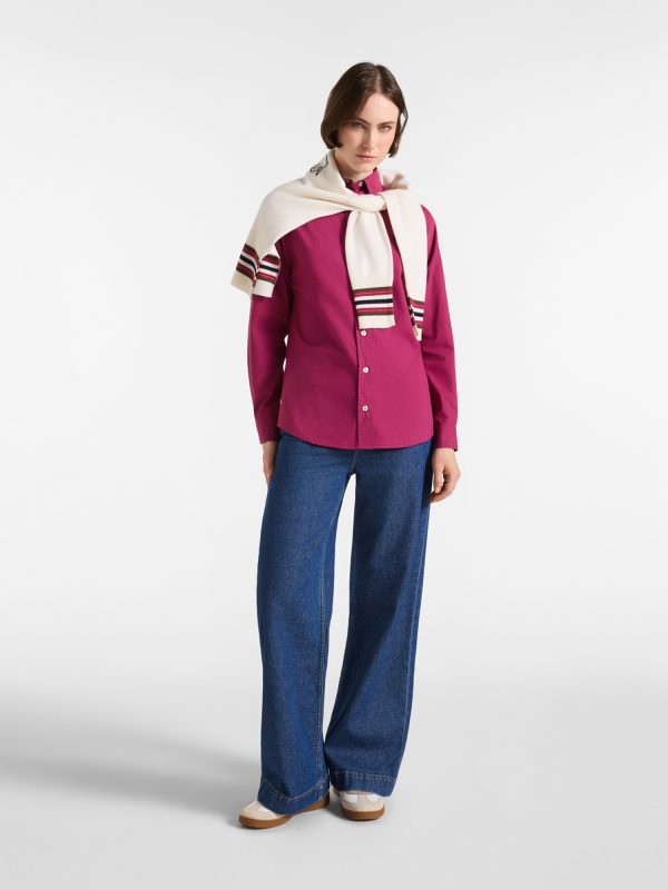 Camicia donna morbida con contrasti — Indian rose