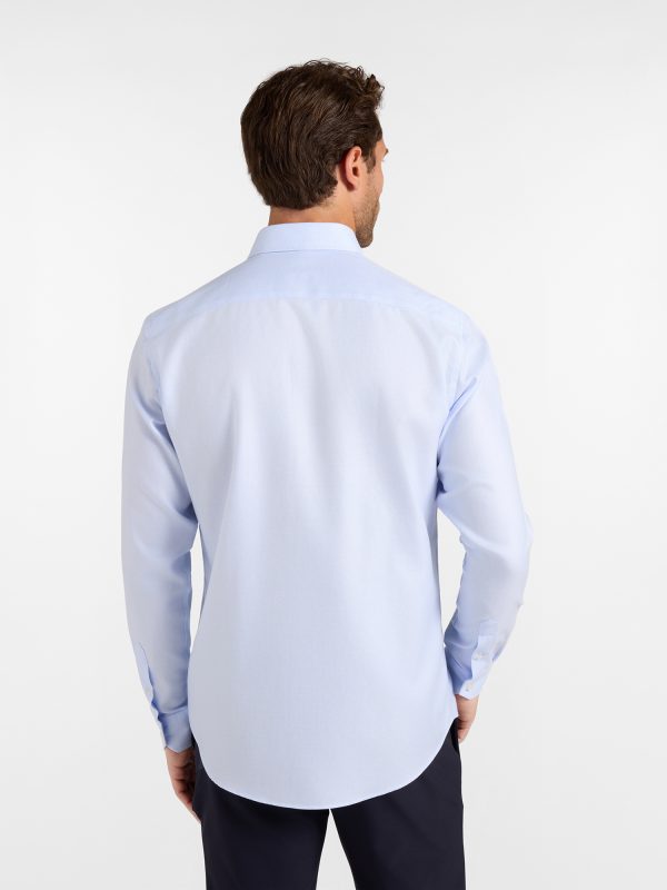 Camicia armaturata wrinkle free narrow — Sky