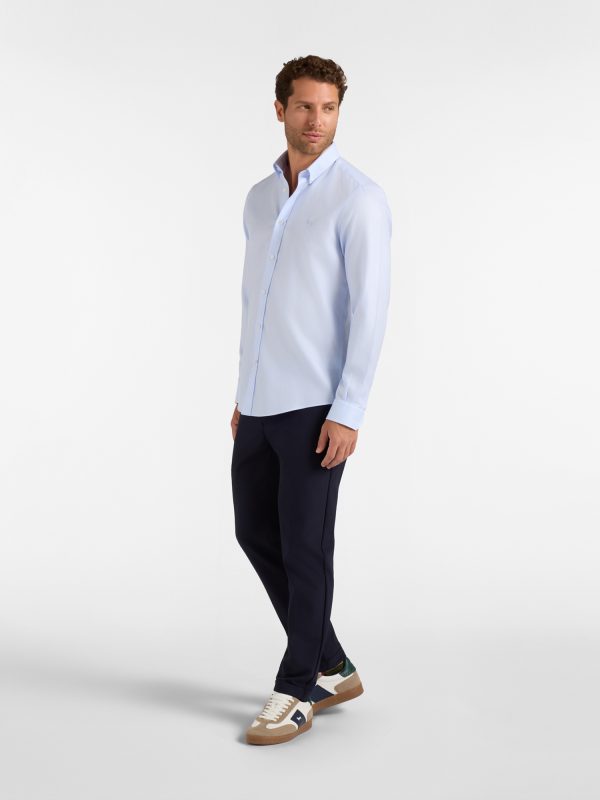 Camicia armaturata wrinkle free narrow — Sky
