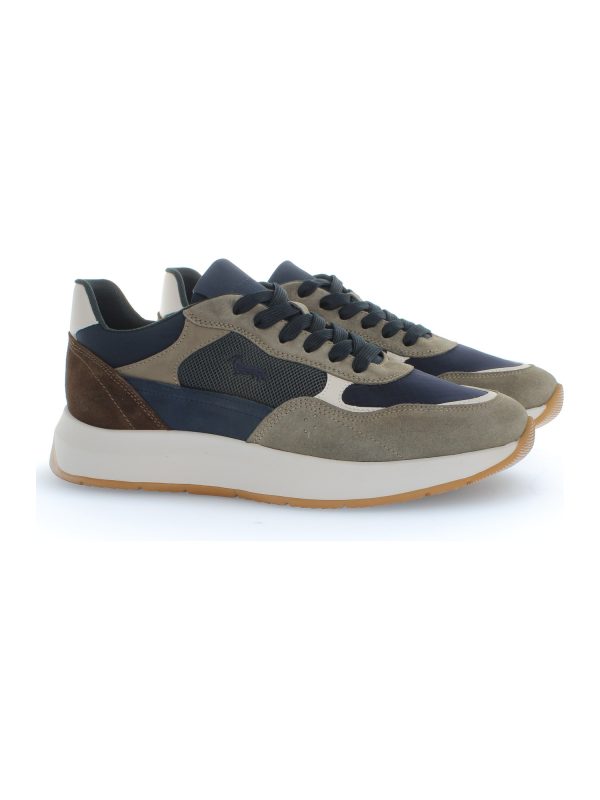 Sneaker Tailwind in camoscio e ripstop