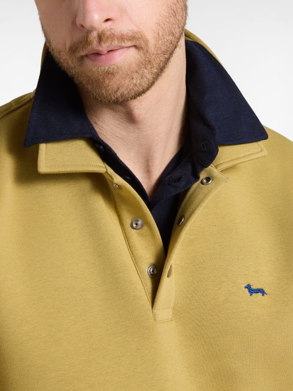 Polo in felpa garzata — Fango light