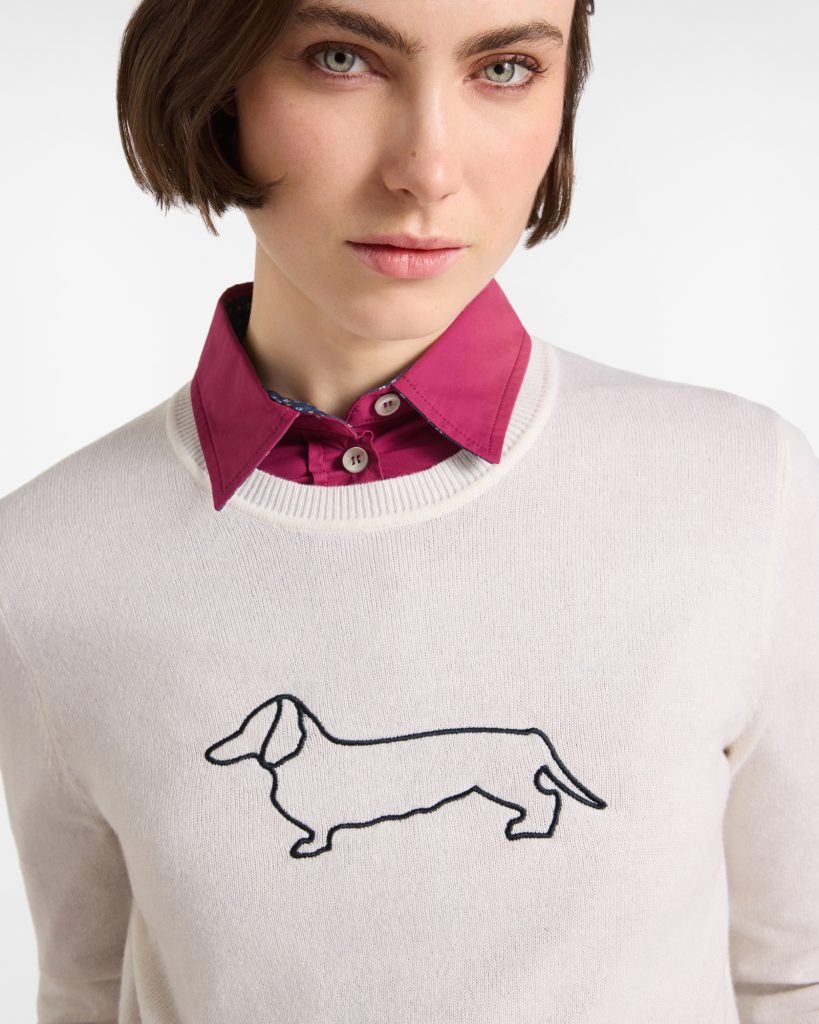 Maglia girocollo donna Outline — Latte