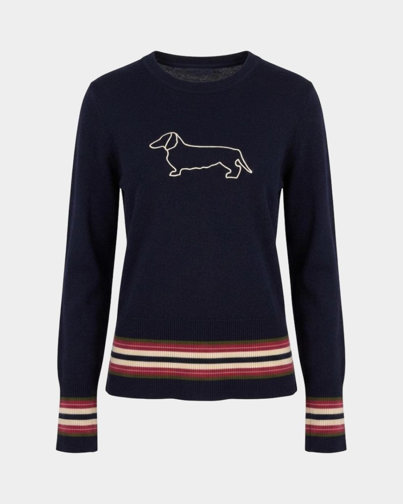 Maglia girocollo donna Outline — Blu navy