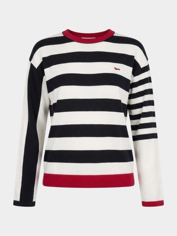 Maglia girocollo donna vestibilità morbida — Bianco