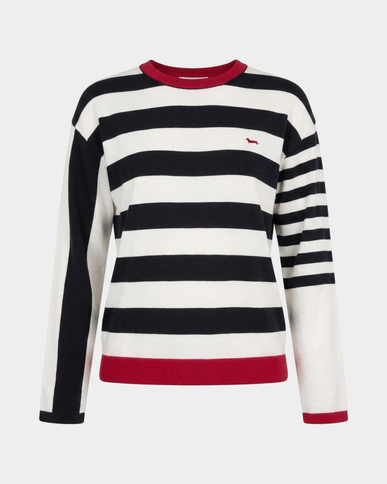 Maglia girocollo donna vestibilità morbida — Bianco