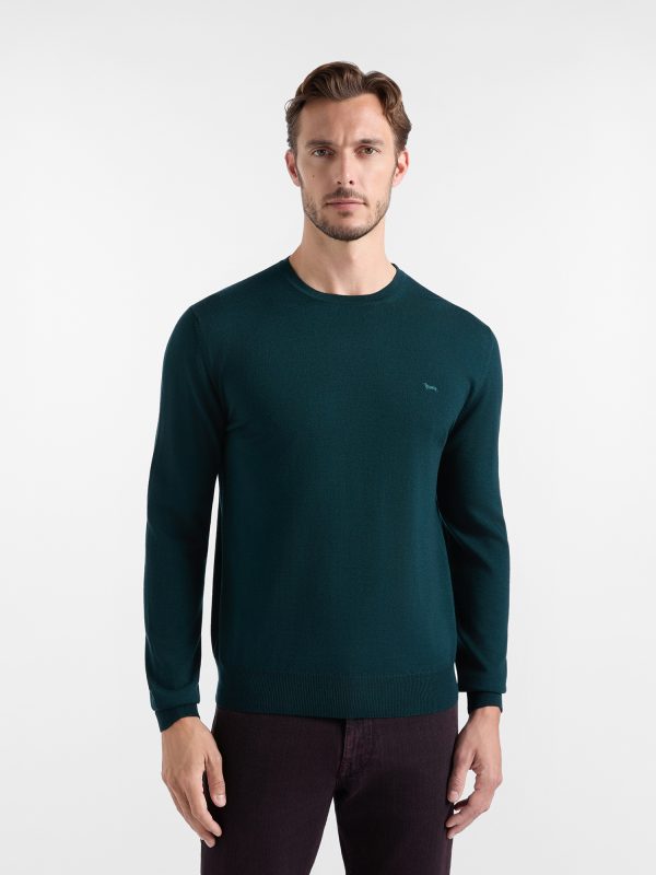 Maglia girocollo basic in lana merino — Garda