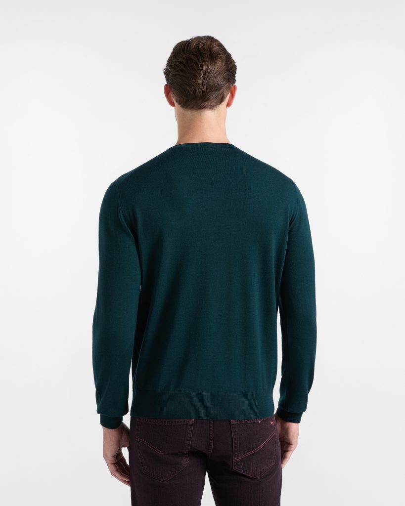 Maglia girocollo basic in lana merino — Garda
