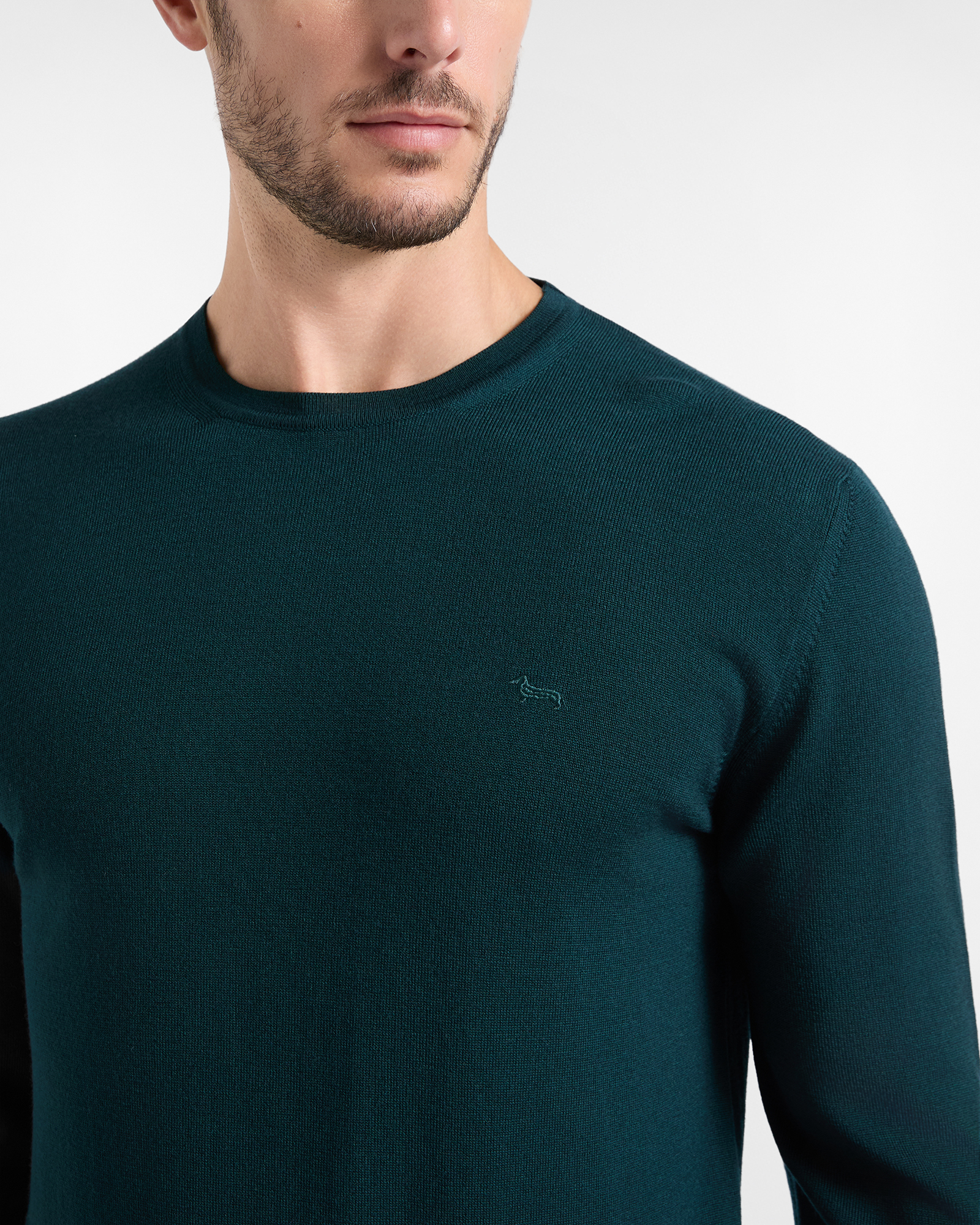Maglia girocollo basic in lana merino — Garda