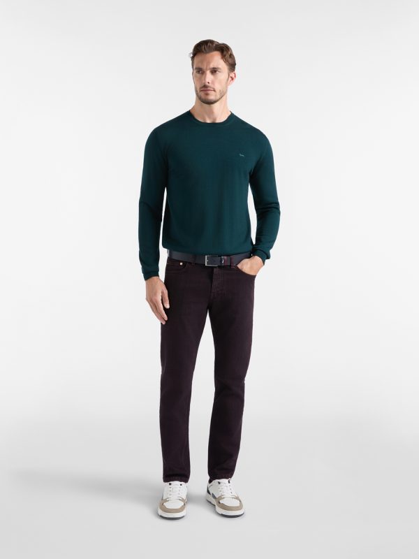 Maglia girocollo basic in lana merino — Garda