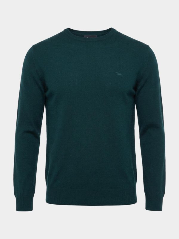 Maglia girocollo basic in lana merino — Garda