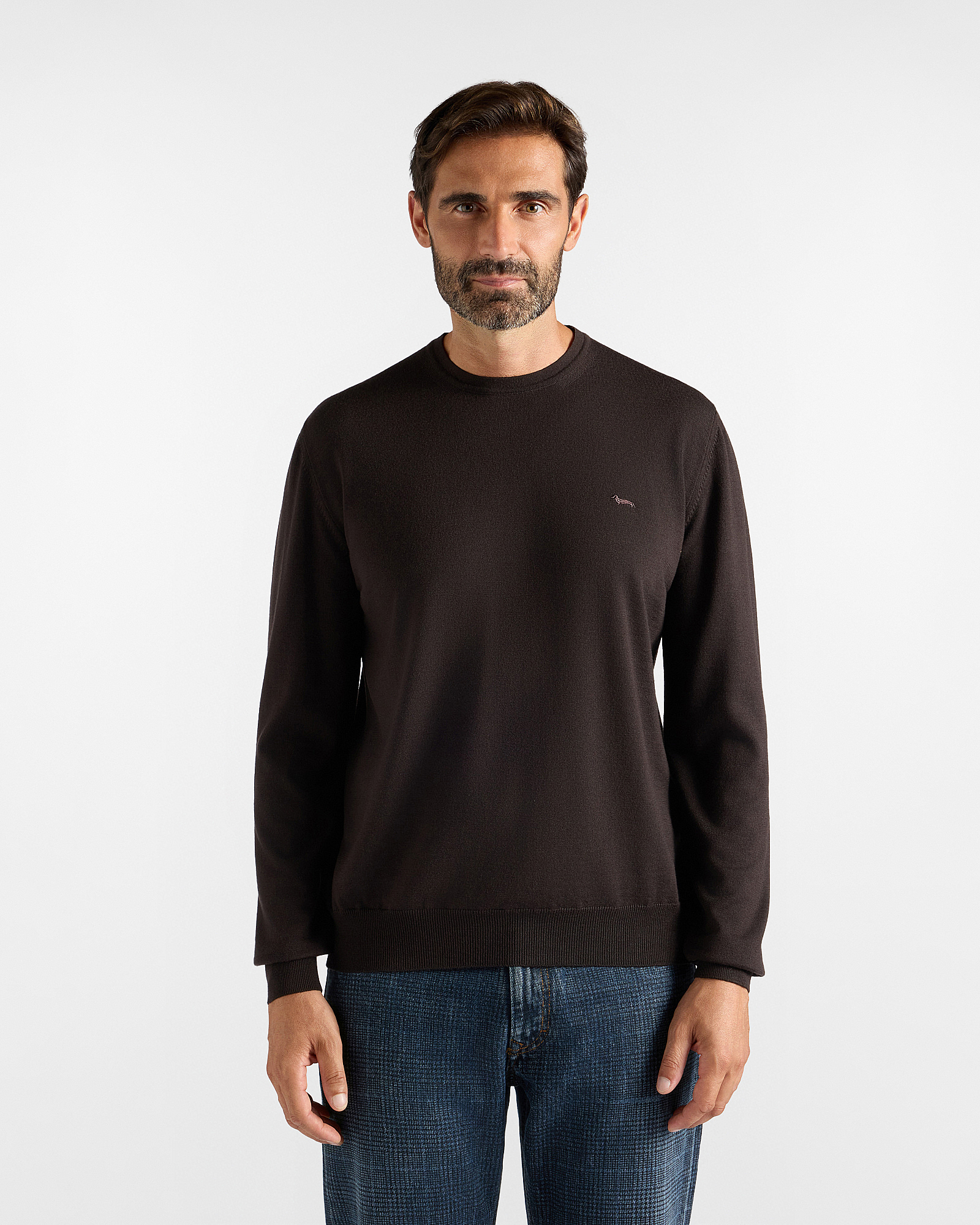 Maglia girocollo basic in lana merino — Bacca
