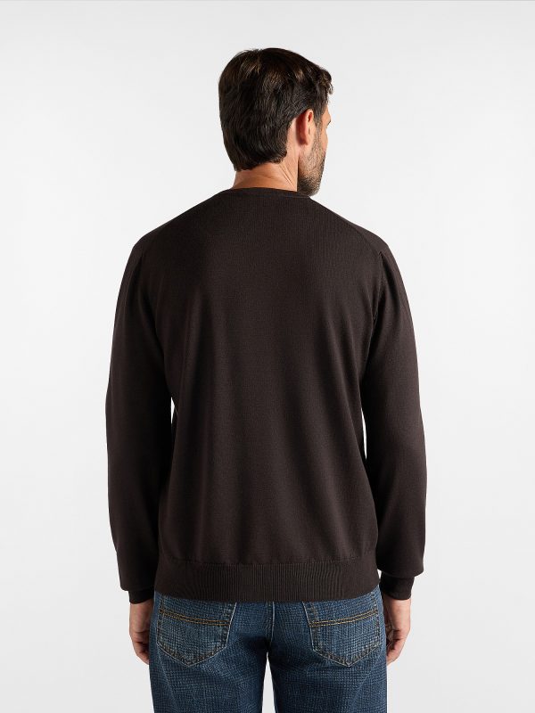 Maglia girocollo basic in lana merino — Bacca