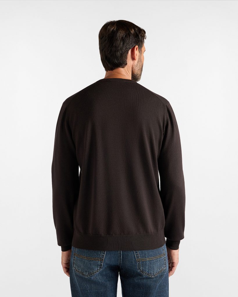 Maglia girocollo basic in lana merino — Bacca