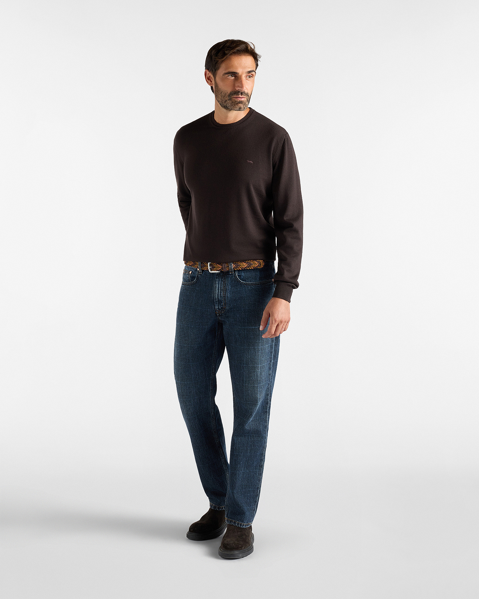 Maglia girocollo basic in lana merino — Bacca