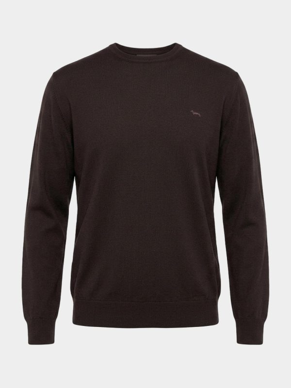 Maglia girocollo basic in lana merino — Bacca