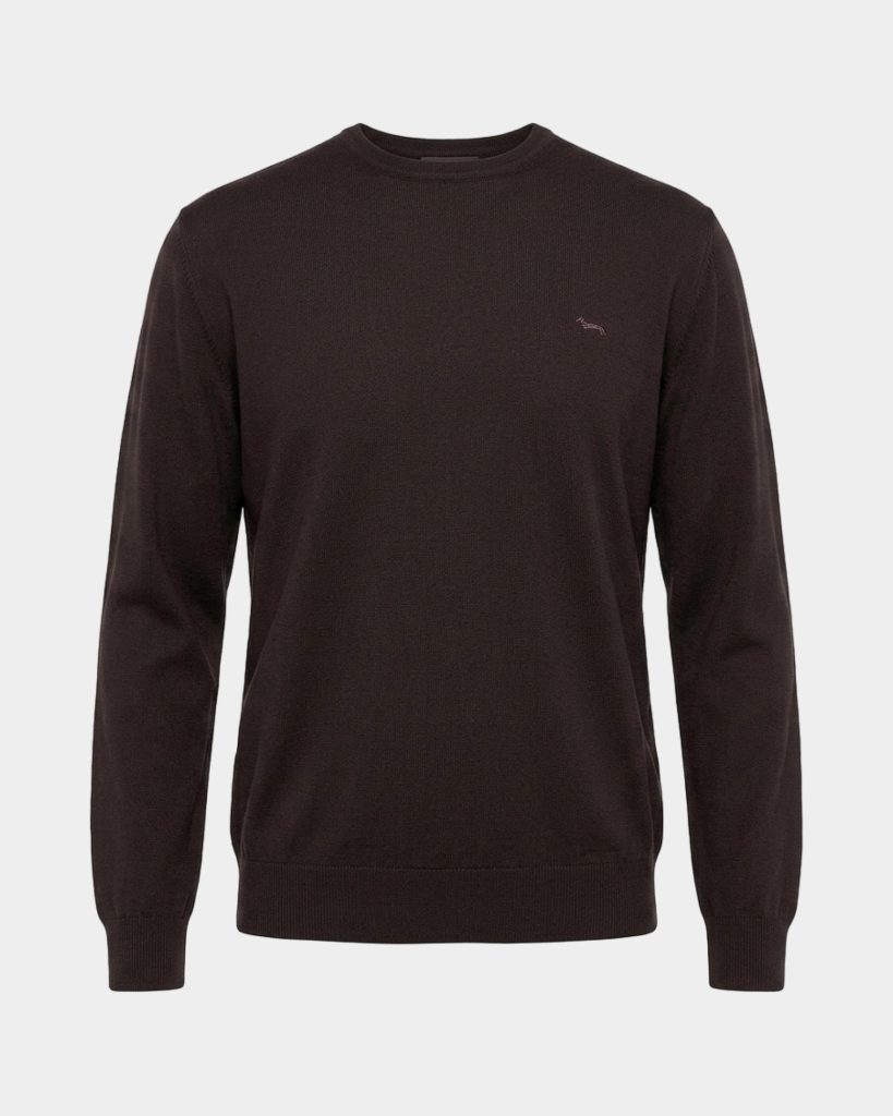 Maglia girocollo basic in lana merino — Bacca