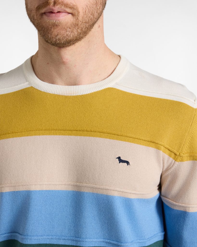 Maglia girocollo a righe — Blu navy