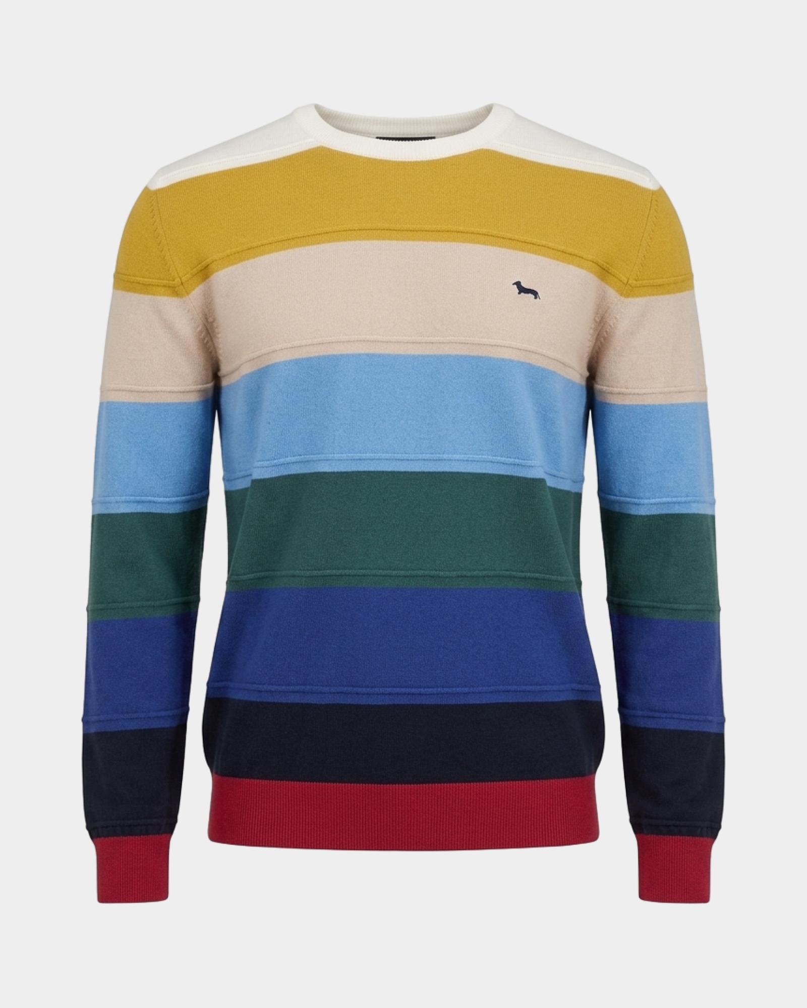 Maglia girocollo a righe — Blu navy