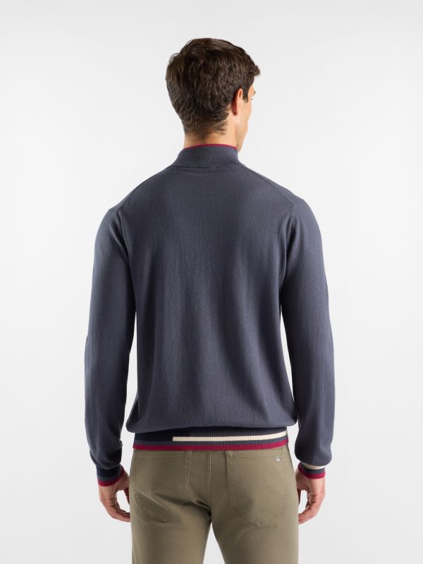 Maglia half zip color block — Elefante