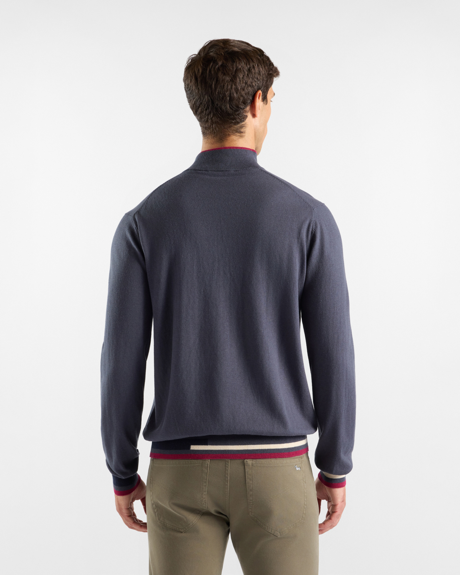 Maglia half zip color block — Elefante