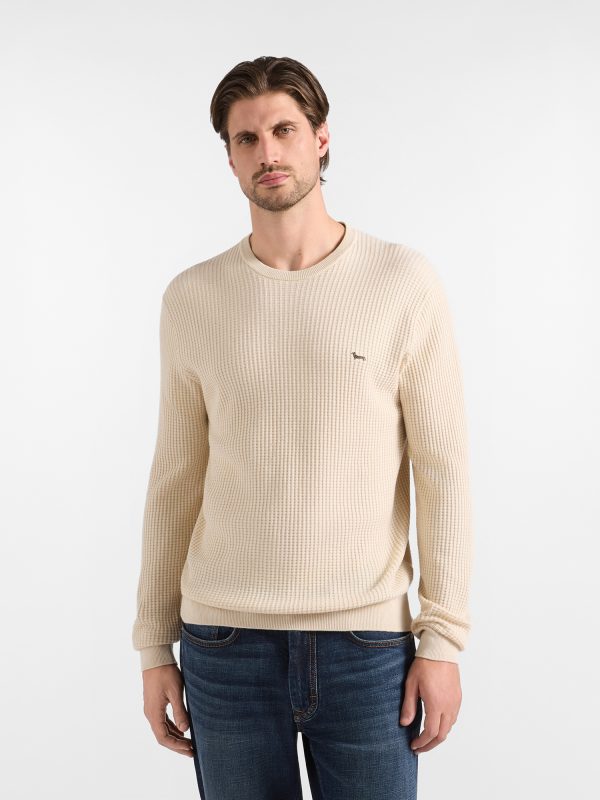 Maglia girocollo basic 3D — Tortora