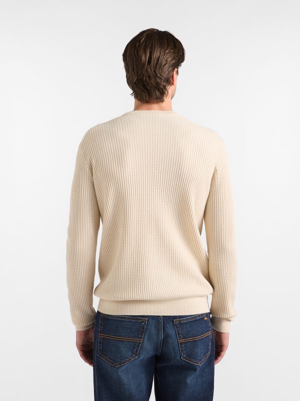 Maglia girocollo basic 3D — Tortora