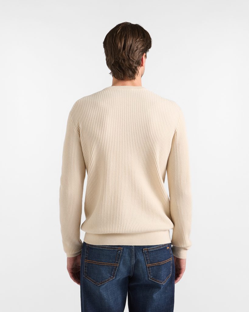 Maglia girocollo basic 3D — Tortora