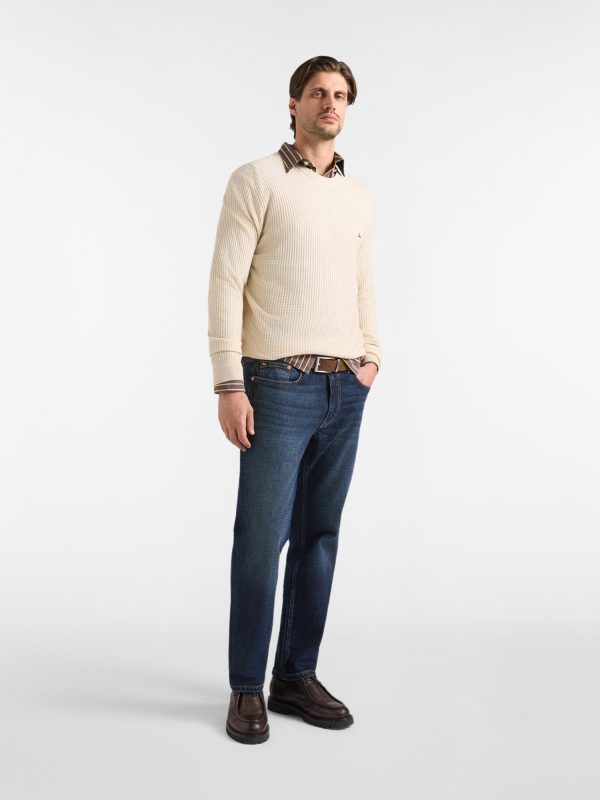 Maglia girocollo basic 3D — Tortora
