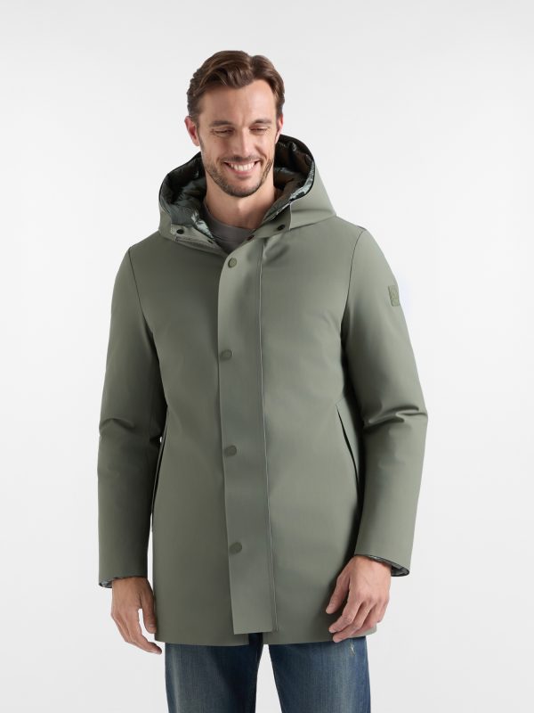 Trench tecnico imbottito — Verde petrolio