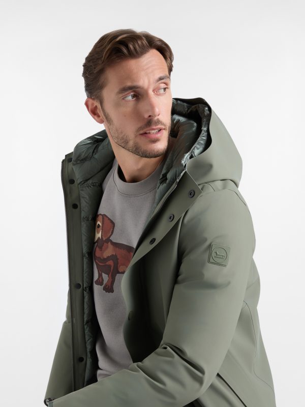 Trench tecnico imbottito — Verde petrolio