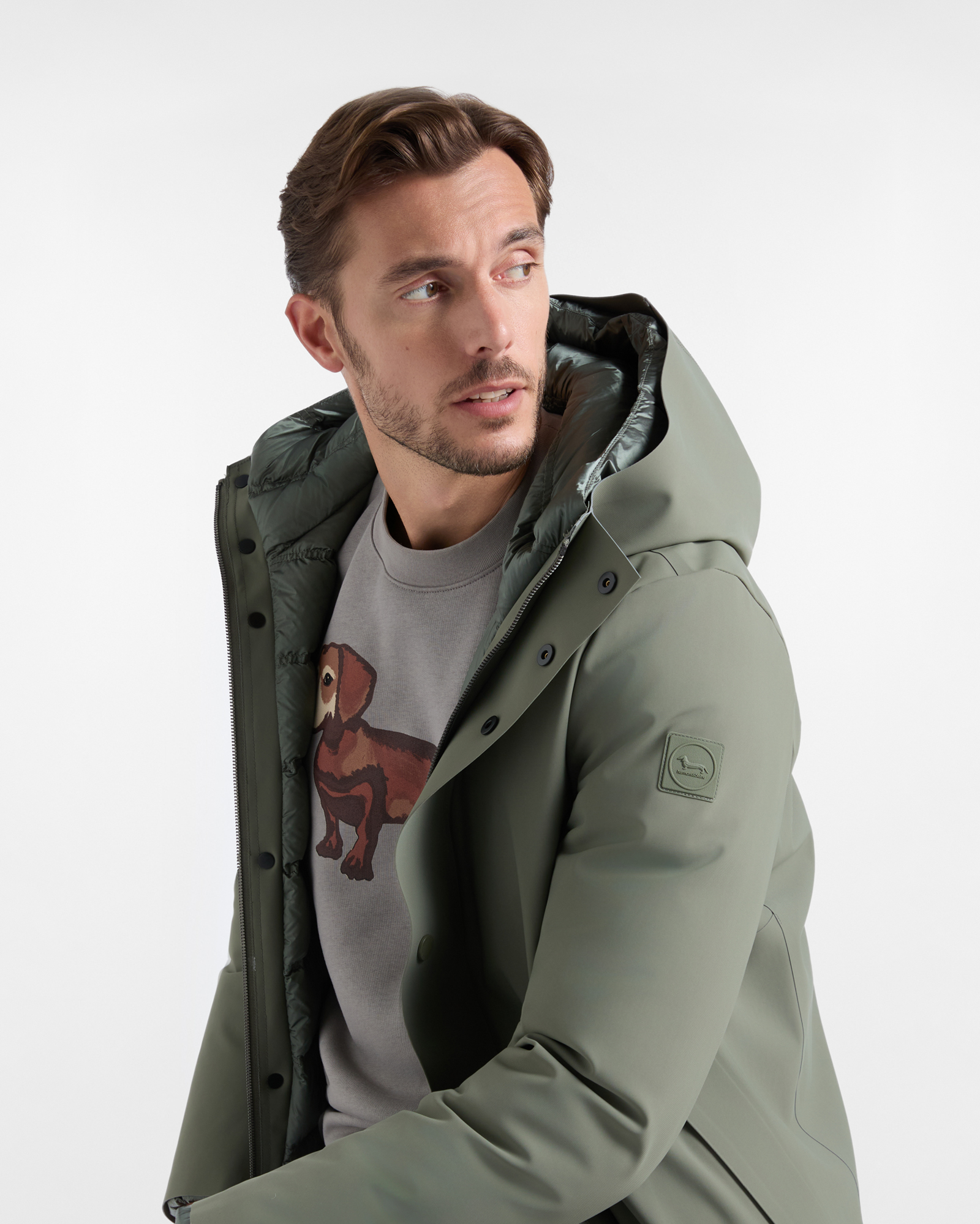 Trench tecnico imbottito — Verde petrolio