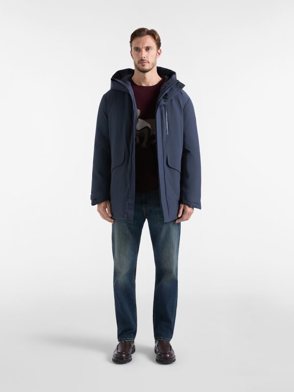 Giubbino in softshell — Blu navy