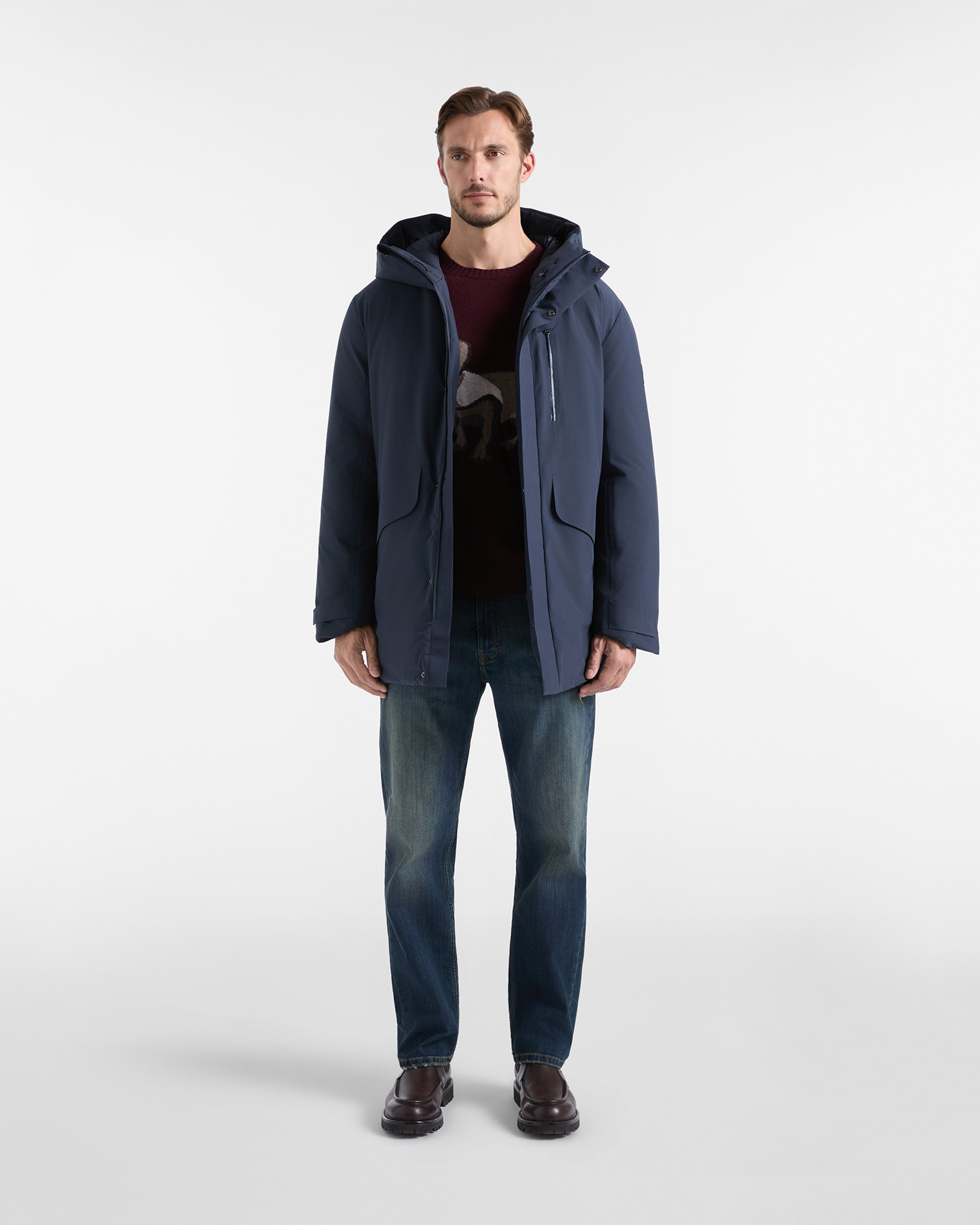 Giubbino in softshell — Blu navy