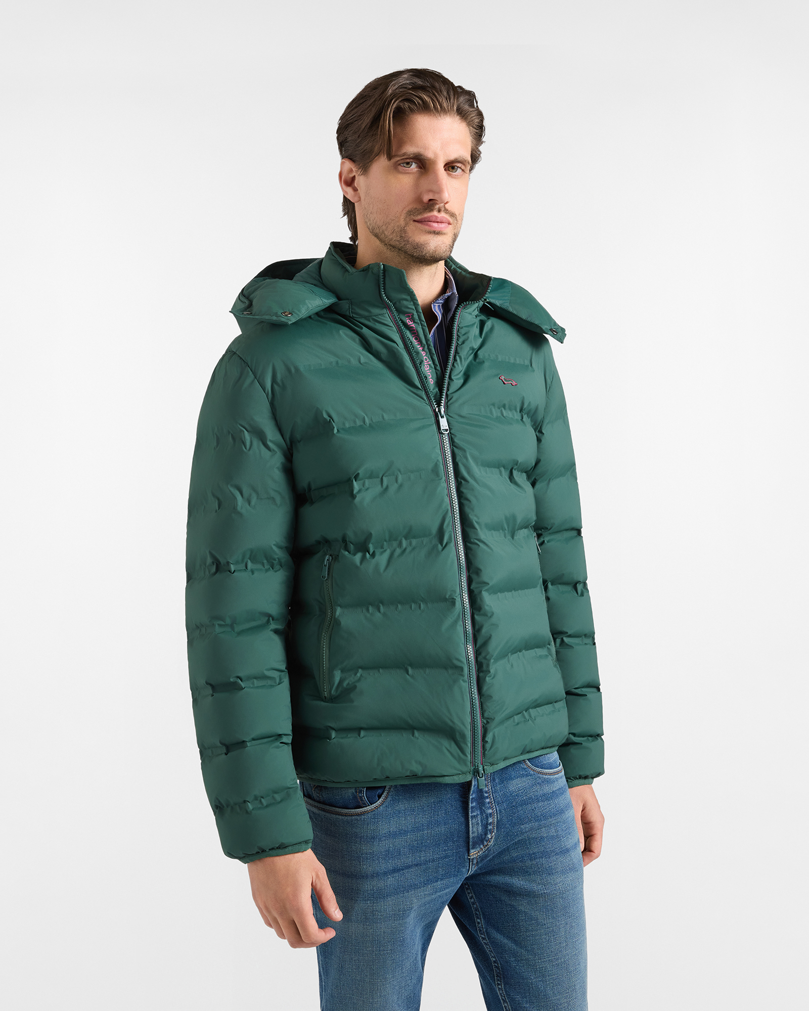 Bomber trapuntato — Verde bottiglia