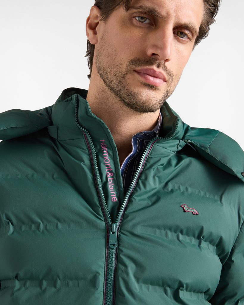 Bomber trapuntato — Verde bottiglia