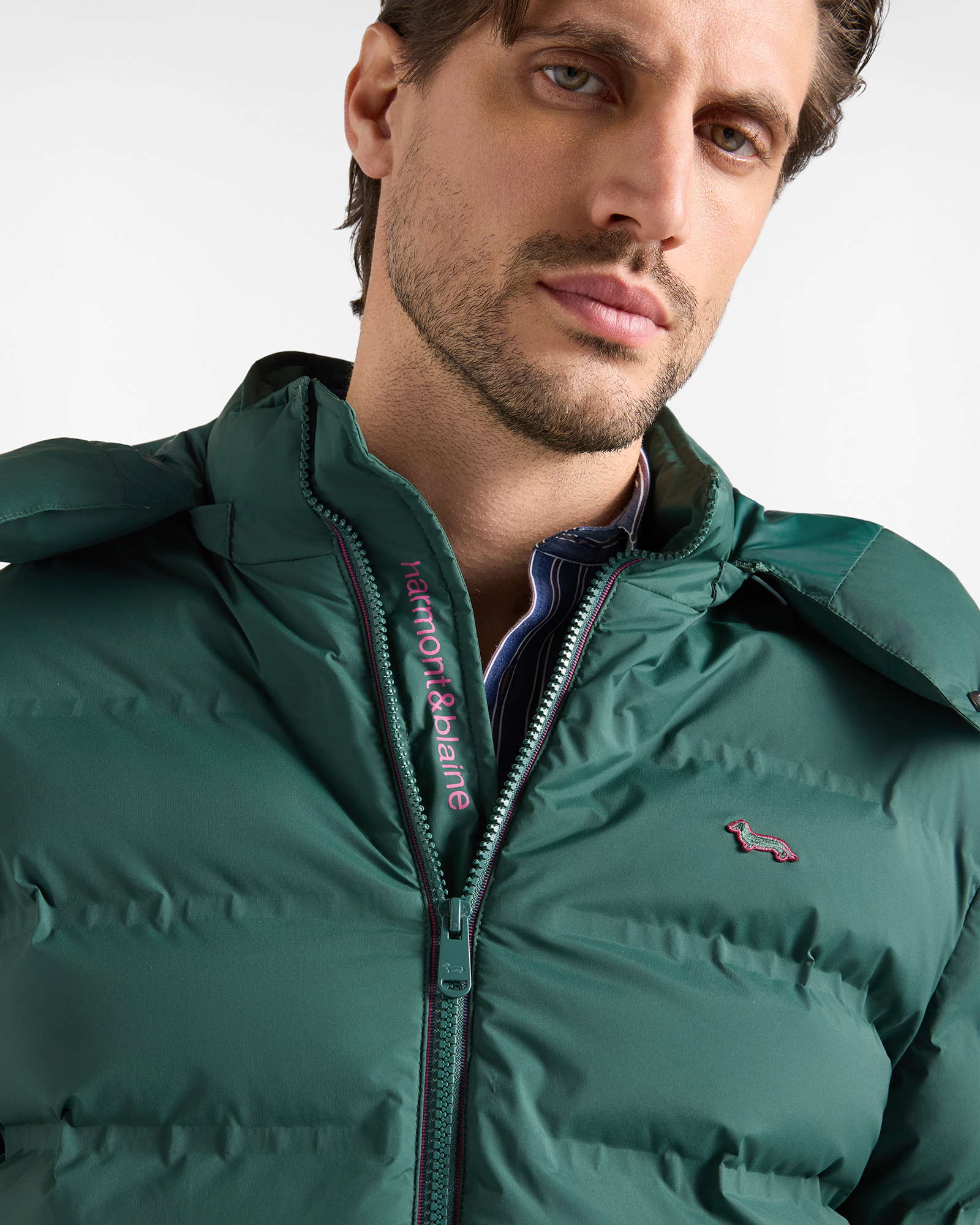 Bomber trapuntato — Verde bottiglia