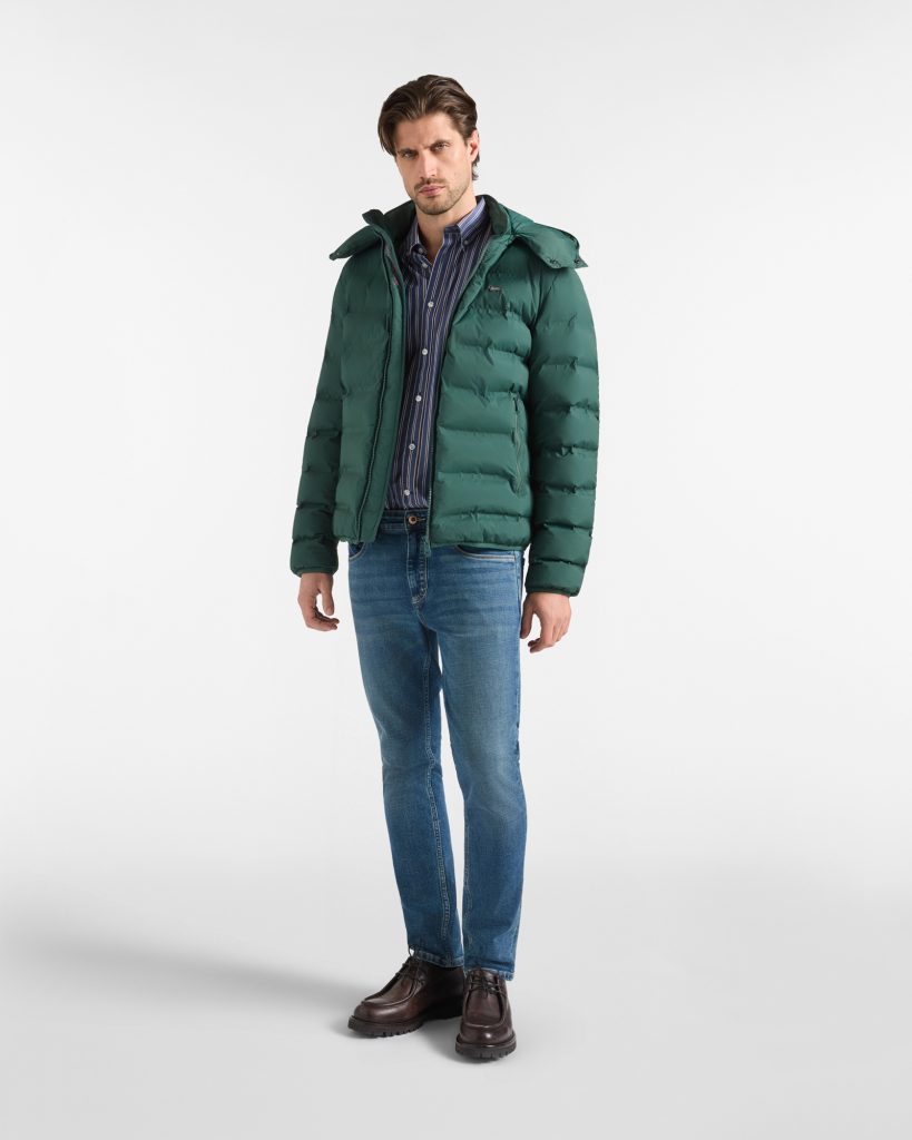 Bomber trapuntato — Verde bottiglia