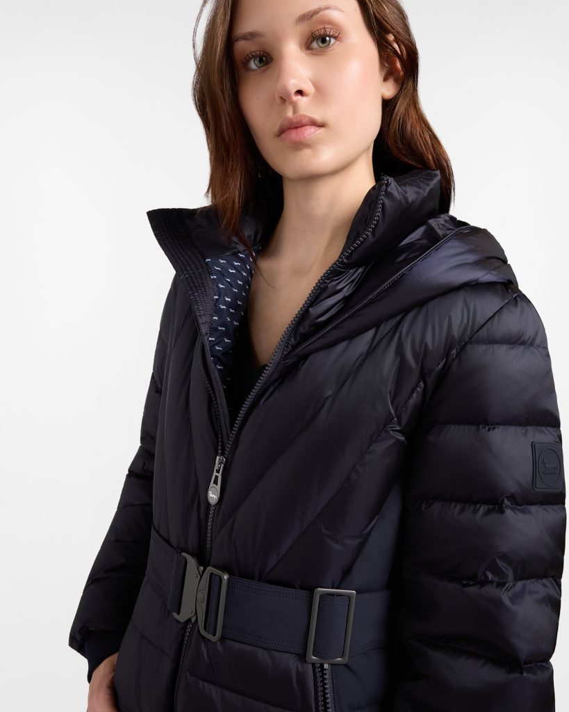 Giacca in piuma donna — Blu navy