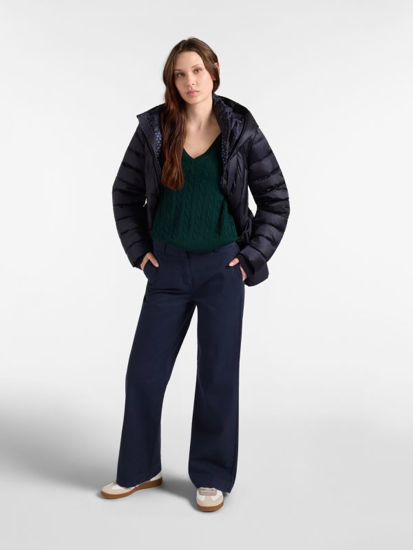 Giacca in piuma donna — Blu navy