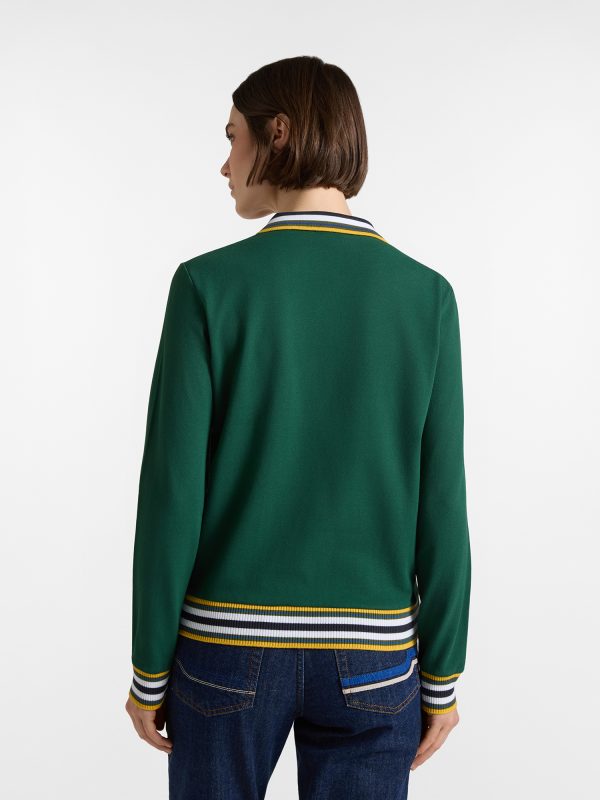Polo donna morbida con costine — Sequoia