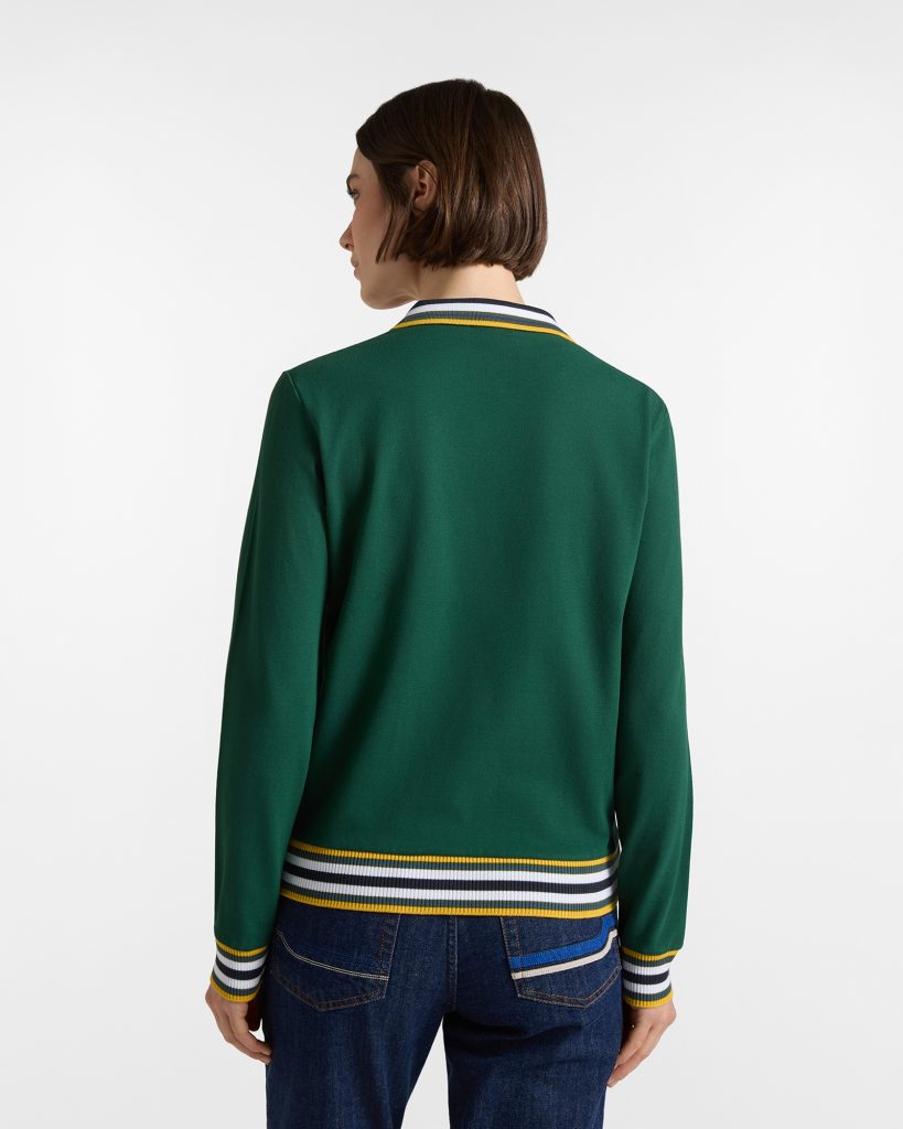 Polo donna morbida con costine — Sequoia