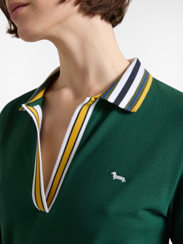 Polo donna morbida con costine — Sequoia