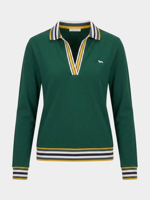 Polo donna morbida con costine — Sequoia