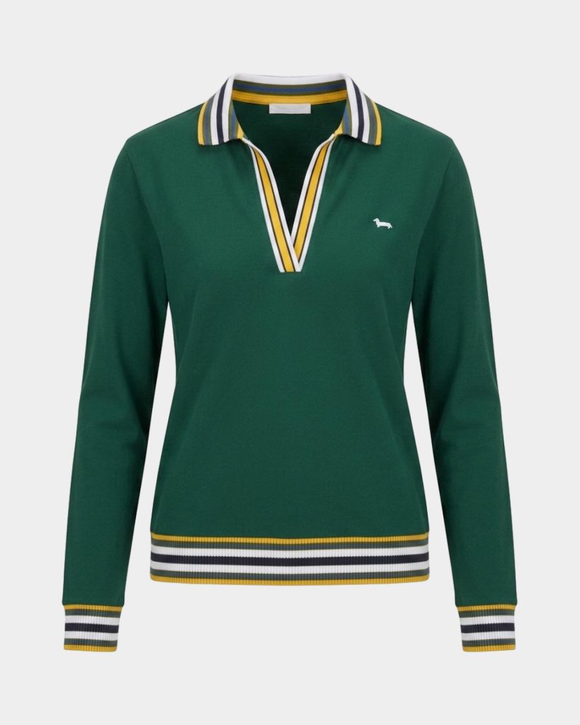 Polo donna morbida con costine — Sequoia