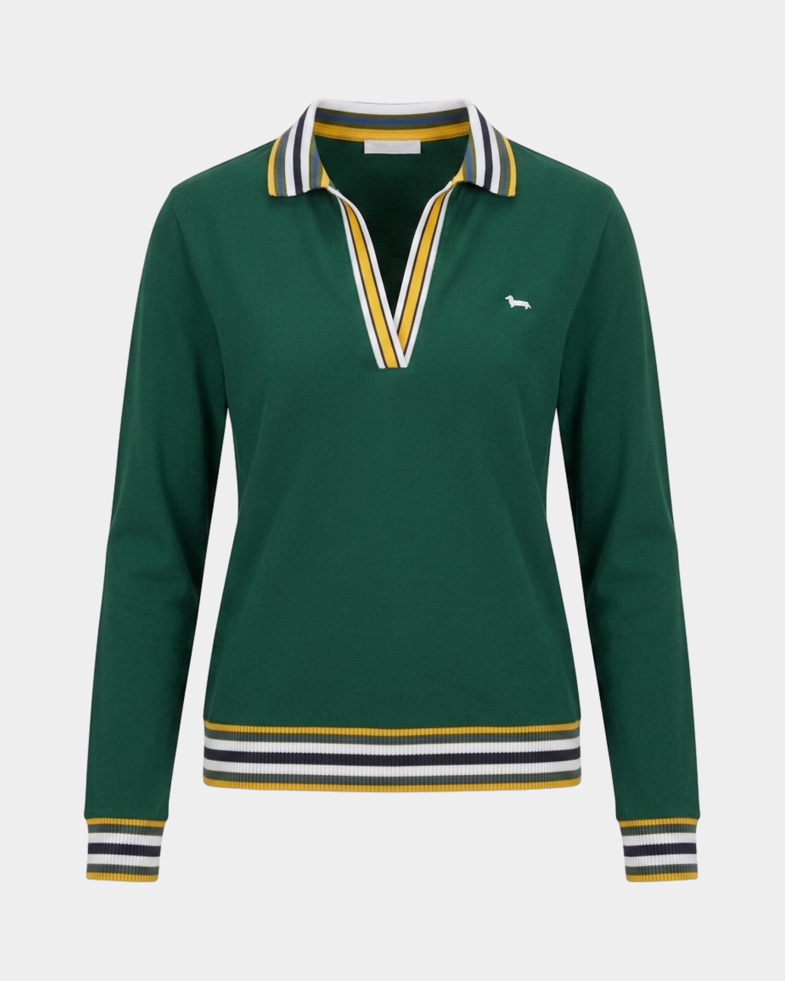 Polo donna morbida con costine — Sequoia