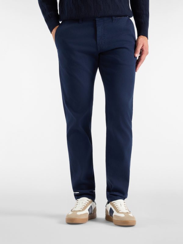 Pantalone 5 tasche Colorfive narrow — Blu navy