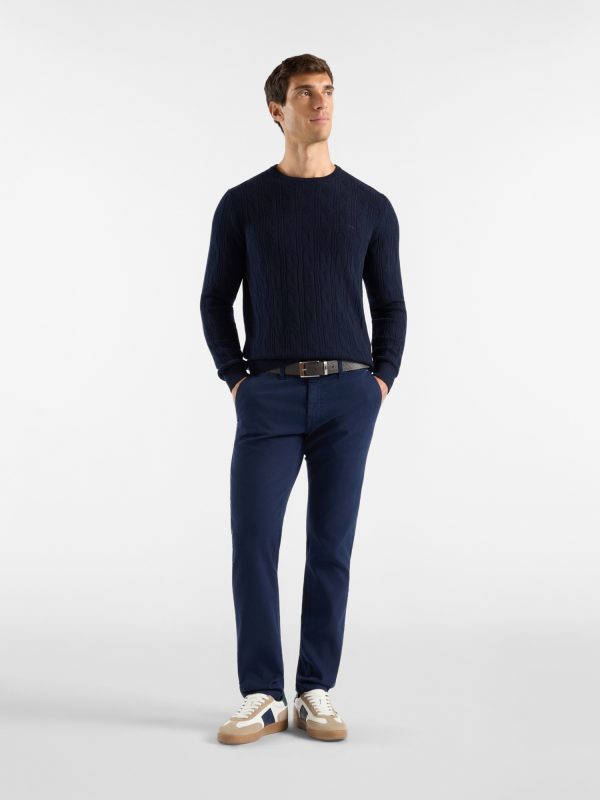 Pantalone 5 tasche Colorfive narrow — Blu navy