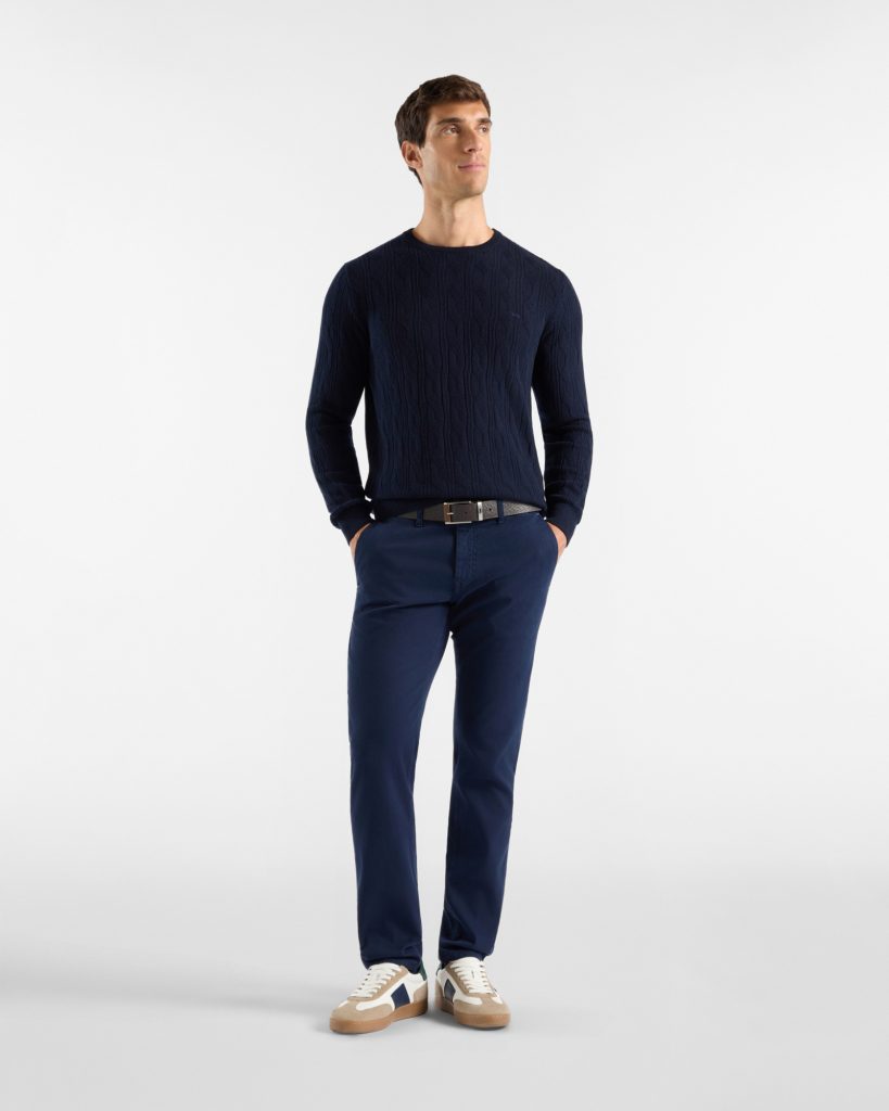 Pantalone 5 tasche Colorfive narrow — Blu navy