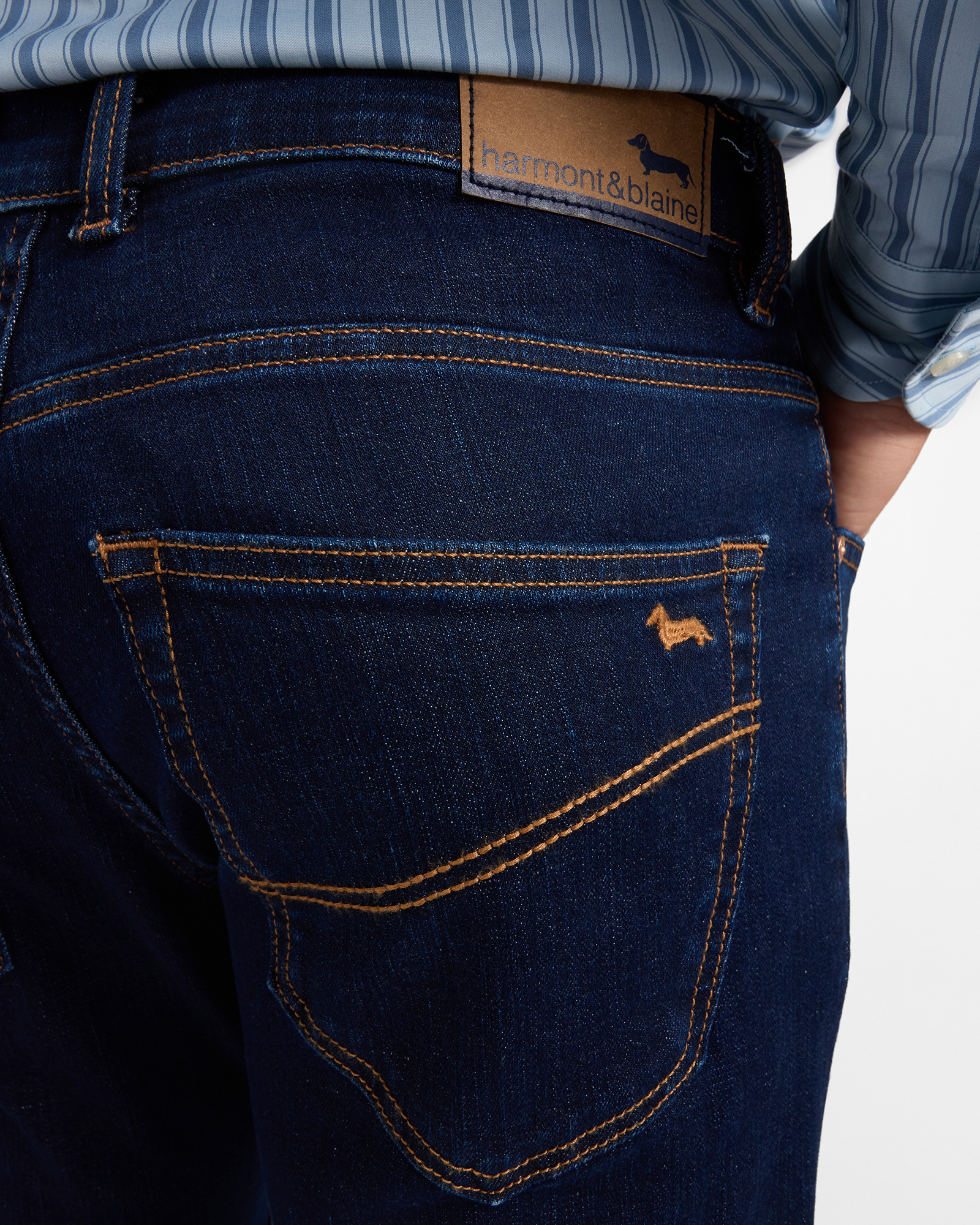 Jeans 5 tasche narrow 10 oz — Blu denim